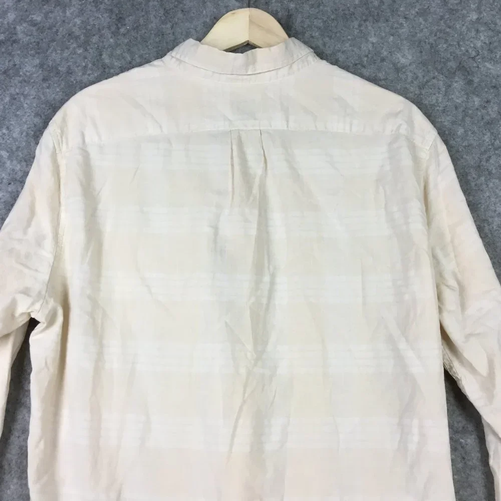 J Crew Shirt L Mens Overdyed Plaid Button Up Cotton Blend Long Sleeve Casual